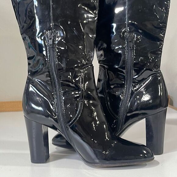COACH PATENT LEATHER BOOTS SIZE 8.5 - Picture 6 of 11